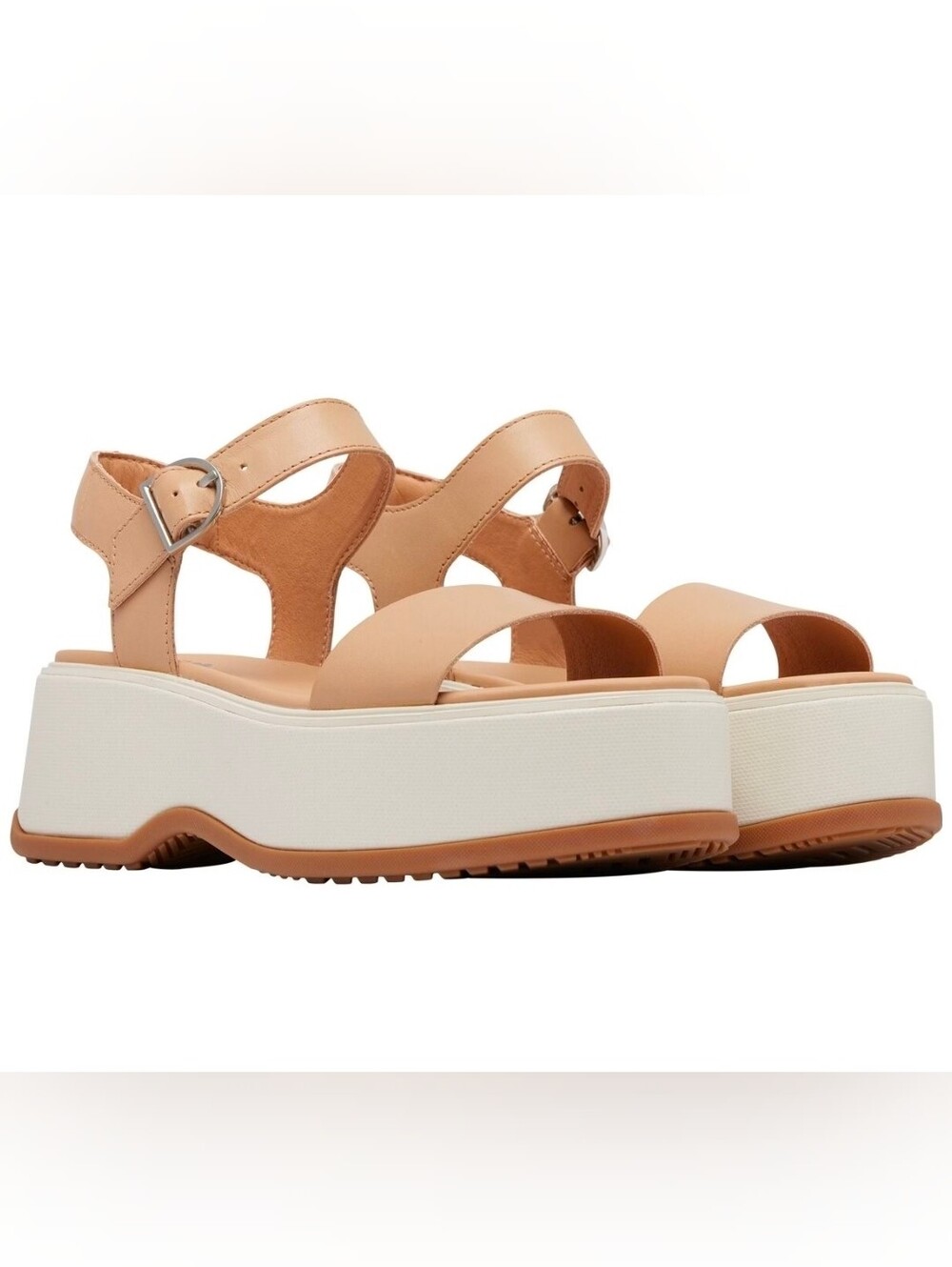 NEW SOREL Beige Dayspring 90s Style Platform Sandals